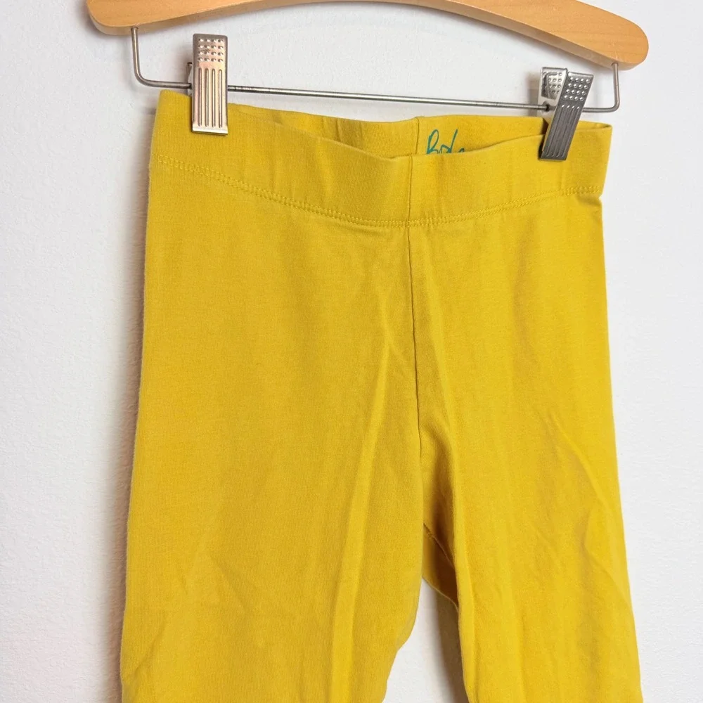 Boden Girls Mustard Yellow Cropped Leggings Size 7-8Y 128cm Solid Stretch